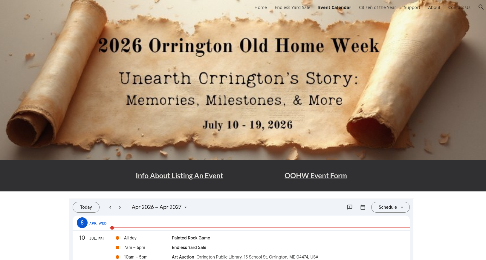 Orrington Old Home Week